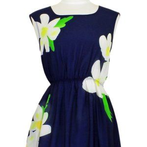 Pink Martini Navy Floral Dress Size L